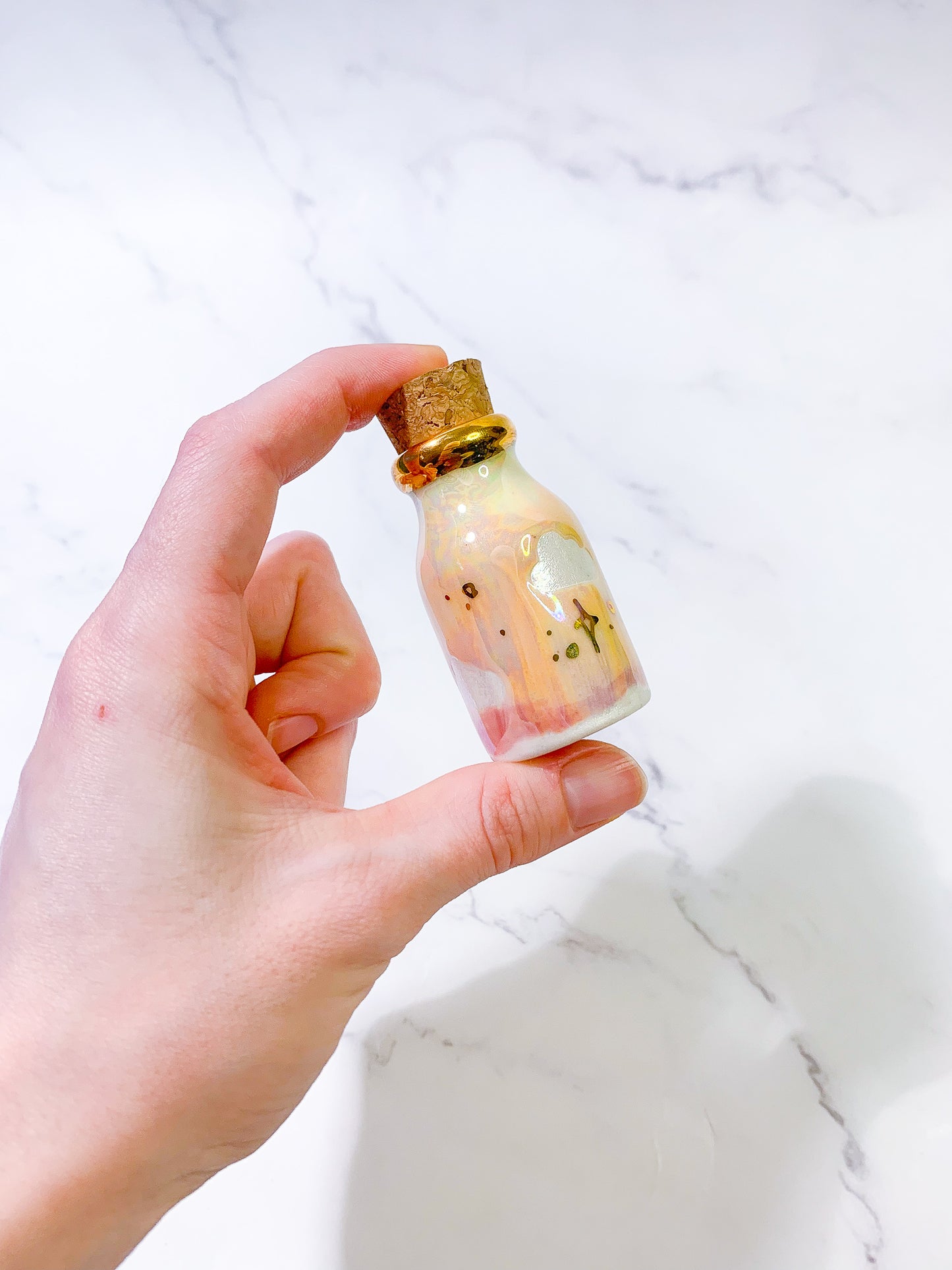 mini cloudy apothecary bottles (OR hemp wick dispensers)